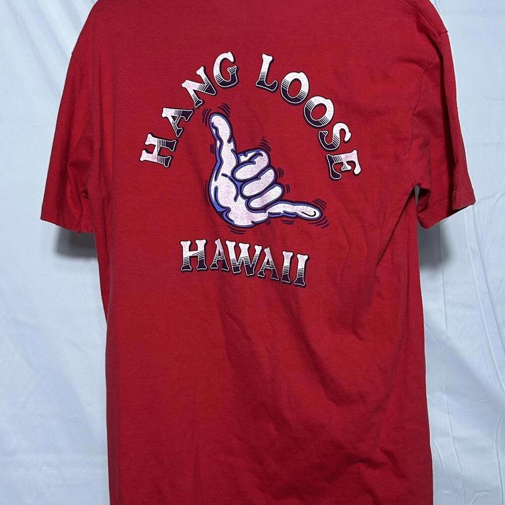 American Vintage Men's White and Red Tshirt